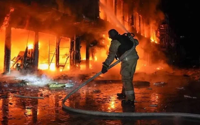 حریق در آکادمی ملی علوم در کی‌یف